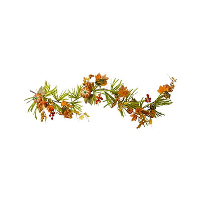 Northlight Pumpkins, Berries, and Leaves Artificial Thanksgiving Garland Northlight Pumpkins, Berries, and Leaves Artificial Thanksgiving Garland