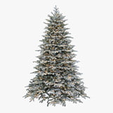 Pottery Barn Pre-Lit Flocked Vermont Spruce Artificial Christmas Tree thumbnail