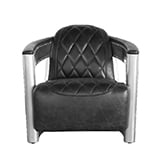 Accentrics Home Riveted Leather Aviation Armchair thumbnail