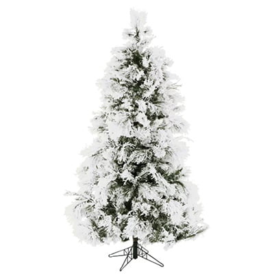 Fraser Hill Farm 12-Foot Pre-Lit Snow-Flocked Snowy Pine Christmas Tree