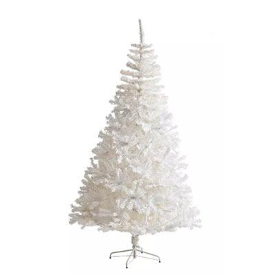 Nearly Natural White Artificial Christmas Tree with Bendable Branches