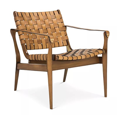 Safavieh Couture Dilan Leather Safari Chair