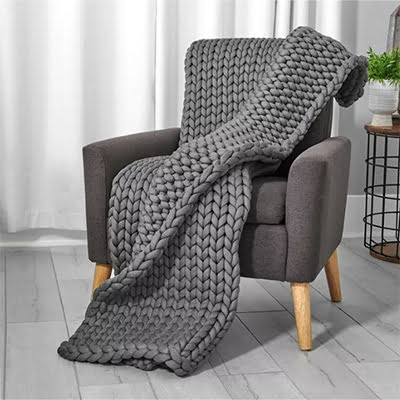 Tranquility Chunky Knit Weighted Throw Blanket