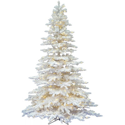 Vickerman 6.5-Foot Flocked White Spruce Artificial Christmas Tree