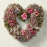Pink Rose Garden Heart Wreath thumbnail