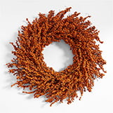 Faux Orange Mini Berry Wreath thumbnail
