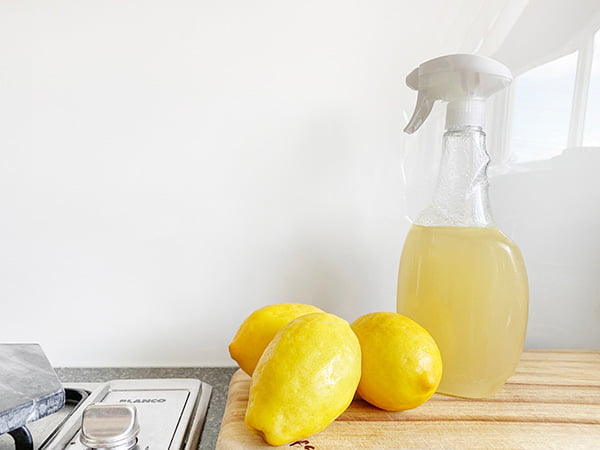 Lemon spray and lemons