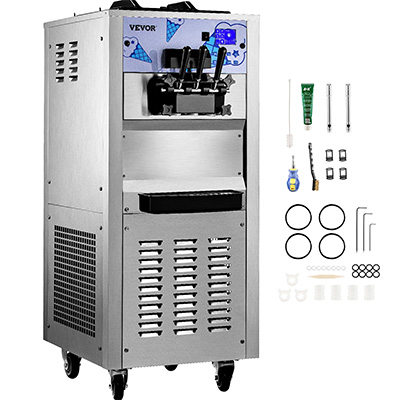 VEVOR Commercial Ice Cream Machine With Two 12L Hoppers Soft Serve Machine