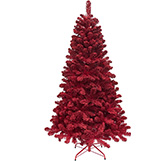 KI Store Flocked Red Christmas Tree thumbnail