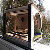 HouseChirp Wooden Window Bird Feeder House thumbnail